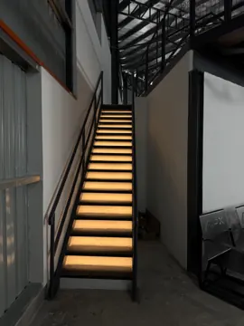 Staircase to upstairs at Apex Pickleball